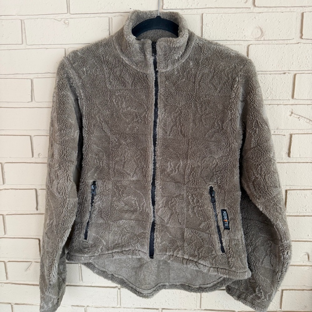 On Course Kerrits Fleece Horse Print Equestrian Jacket USA Made Women’s S